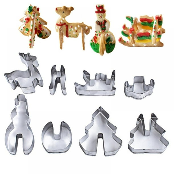 8Pcs_3D Christmas Cookie Cutters Set Stainless Steel Fondant Biscuit Baking Mold 8Pcs_3D Christmas Cookie Cutters Set Stainless Steel Fondant Biscuit Baking Mold